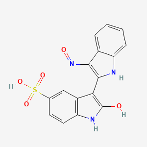 molecular formula C16H11N3O5S B1496731 Indirubin-3'-monoxime-5-sulphonic acid CAS No. 331467-05-1