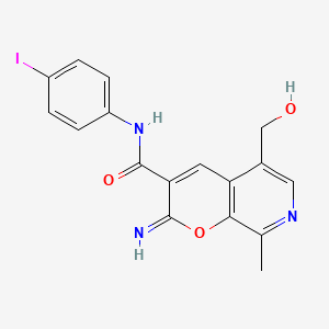 5-(hydroxymethyl)-2-imino-N-(4-iodophenyl)-8-methyl-2H-pyrano[2,3-c]pyridine-3-carboxamide