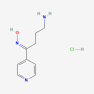molecular formula C9H14ClN3O B1496734 4-Amino-1-pyridin-4-ylbutan-1-one oxime hydrochloride CAS No. 374063-98-6
