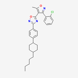 5-[3-(2-Chlorophenyl)-5-methyl-1,2-oxazol-4-yl]-3-[4-(4-pentylcyclohexyl)phenyl]-1,2,4-oxadiazole