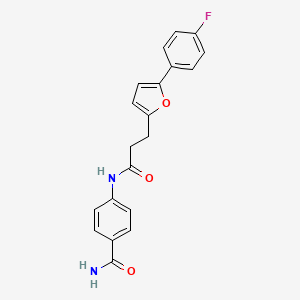 molecular formula C20H17FN2O3 B14967372 4-({3-[5-(4-Fluorophenyl)furan-2-yl]propanoyl}amino)benzamide 