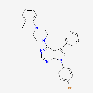 molecular formula C30H28BrN5 B14967376 7-(4-bromophenyl)-4-(4-(2,3-dimethylphenyl)piperazin-1-yl)-5-phenyl-7H-pyrrolo[2,3-d]pyrimidine 