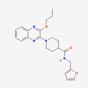 N-(furan-2-ylmethyl)-1-(3-propoxyquinoxalin-2-yl)piperidine-4-carboxamide