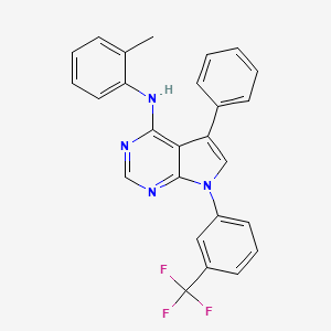 N-(2-methylphenyl)-5-phenyl-7-[3-(trifluoromethyl)phenyl]-7H-pyrrolo[2,3-d]pyrimidin-4-amine