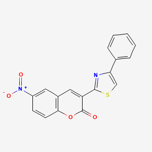 molecular formula C18H10N2O4S B14967436 6-nitro-3-(4-phenyl-1,3-thiazol-2-yl)-2H-chromen-2-one 