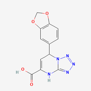 7-(1,3-Benzodioxol-5-yl)-4,7-dihydrotetrazolo[1,5-a]pyrimidine-5-carboxylic acid