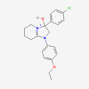 3-(4-Chlorophenyl)-1-(4-ethoxyphenyl)-3-hydroxy-2,3,5,6,7,8-hexahydroimidazo[1,2-a]pyridin-1-ium