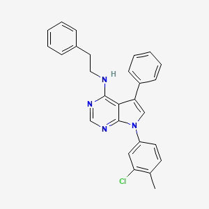 7-(3-chloro-4-methylphenyl)-5-phenyl-N-(2-phenylethyl)-7H-pyrrolo[2,3-d]pyrimidin-4-amine