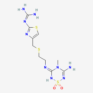 molecular formula C10H17N9O2S3 B1496747 Tuvatidine CAS No. 91257-14-6
