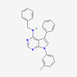 molecular formula C26H22N4 B14967479 N-benzyl-7-(3-methylphenyl)-5-phenyl-7H-pyrrolo[2,3-d]pyrimidin-4-amine 