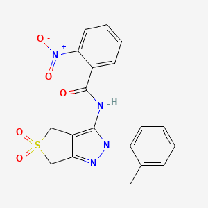 N-(5,5-dioxido-2-(o-tolyl)-4,6-dihydro-2H-thieno[3,4-c]pyrazol-3-yl)-2-nitrobenzamide