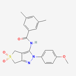 N-(2-(4-methoxyphenyl)-5,5-dioxido-4,6-dihydro-2H-thieno[3,4-c]pyrazol-3-yl)-3,5-dimethylbenzamide