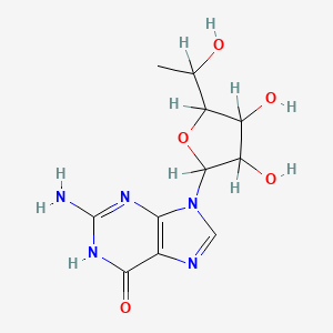 molecular formula C11H15N5O5 B1496753 2-Amino-9-[3,4-dihydroxy-5-(1-hydroxyethyl)oxolan-2-yl]-1H-purin-6-one CAS No. 85421-89-2