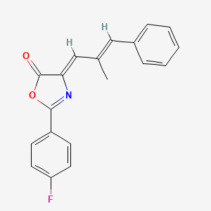 (4Z)-2-(4-fluorophenyl)-4-[(2E)-2-methyl-3-phenylprop-2-en-1-ylidene]-1,3-oxazol-5(4H)-one