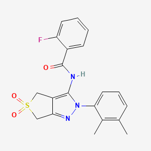 molecular formula C20H18FN3O3S B14967549 N-(2-(2,3-dimethylphenyl)-5,5-dioxido-4,6-dihydro-2H-thieno[3,4-c]pyrazol-3-yl)-2-fluorobenzamide 