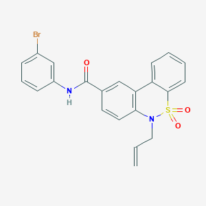 6-allyl-N-(3-bromophenyl)-6H-dibenzo[c,e][1,2]thiazine-9-carboxamide 5,5-dioxide