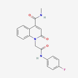 1-{2-[(4-fluorophenyl)amino]-2-oxoethyl}-N-methyl-2-oxo-1,2-dihydroquinoline-4-carboxamide