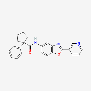 1-phenyl-N-[2-(pyridin-3-yl)-1,3-benzoxazol-5-yl]cyclopentanecarboxamide