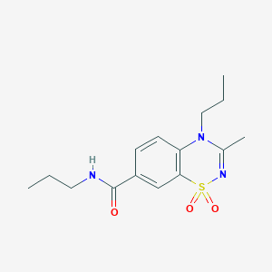 3-methyl-N,4-dipropyl-4H-1,2,4-benzothiadiazine-7-carboxamide 1,1-dioxide