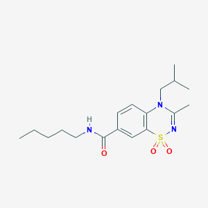 4-isobutyl-3-methyl-N-pentyl-4H-1,2,4-benzothiadiazine-7-carboxamide 1,1-dioxide