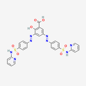 2-Hydroxy-3,5-bis(2-(4-(pyridin-2-ylsulfamoyl)phenyl)diazenyl)benzoic acid