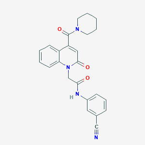 N-(3-cyanophenyl)-2-[2-oxo-4-(piperidin-1-ylcarbonyl)quinolin-1(2H)-yl]acetamide