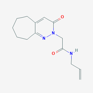 2-(3-oxo-3,5,6,7,8,9-hexahydro-2H-cyclohepta[c]pyridazin-2-yl)-N-(prop-2-en-1-yl)acetamide