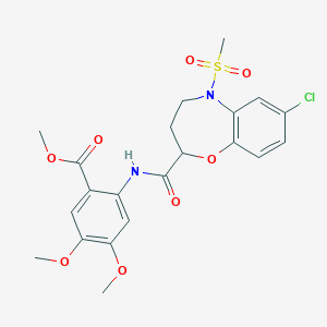 Methyl 2-({[7-chloro-5-(methylsulfonyl)-2,3,4,5-tetrahydro-1,5-benzoxazepin-2-yl]carbonyl}amino)-4,5-dimethoxybenzoate