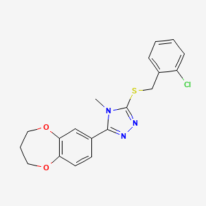 3-[(2-chlorobenzyl)sulfanyl]-5-(3,4-dihydro-2H-1,5-benzodioxepin-7-yl)-4-methyl-4H-1,2,4-triazole