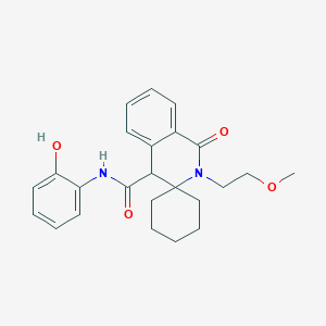 molecular formula C24H28N2O4 B14967740 N-(2-hydroxyphenyl)-2'-(2-methoxyethyl)-1'-oxo-1',4'-dihydro-2'H-spiro[cyclohexane-1,3'-isoquinoline]-4'-carboxamide 