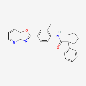 N-[2-methyl-4-([1,3]oxazolo[4,5-b]pyridin-2-yl)phenyl]-1-phenylcyclopentanecarboxamide