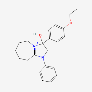 3-(4-ethoxyphenyl)-3-hydroxy-1-phenyl-2,5,6,7,8,9-hexahydro-3H-imidazo[1,2-a]azepin-1-ium