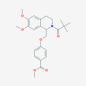 Methyl 4-((6,7-dimethoxy-2-pivaloyl-1,2,3,4-tetrahydroisoquinolin-1-yl)methoxy)benzoate