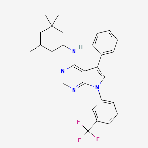 5-phenyl-7-[3-(trifluoromethyl)phenyl]-N-(3,3,5-trimethylcyclohexyl)-7H-pyrrolo[2,3-d]pyrimidin-4-amine