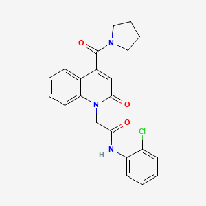 molecular formula C22H20ClN3O3 B14967846 N-(2-chlorophenyl)-2-[2-oxo-4-(pyrrolidin-1-ylcarbonyl)quinolin-1(2H)-yl]acetamide 