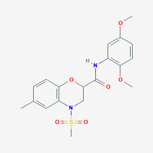 N-(2,5-dimethoxyphenyl)-6-methyl-4-(methylsulfonyl)-3,4-dihydro-2H-1,4-benzoxazine-2-carboxamide