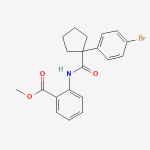 Methyl 2-({[1-(4-bromophenyl)cyclopentyl]carbonyl}amino)benzoate