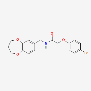 2-(4-bromophenoxy)-N-(3,4-dihydro-2H-1,5-benzodioxepin-7-ylmethyl)acetamide