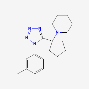 molecular formula C18H25N5 B14967887 1-{1-[1-(3-methylphenyl)-1H-tetrazol-5-yl]cyclopentyl}piperidine 