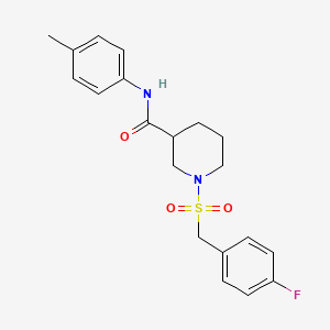 1-[(4-fluorobenzyl)sulfonyl]-N-(4-methylphenyl)piperidine-3-carboxamide