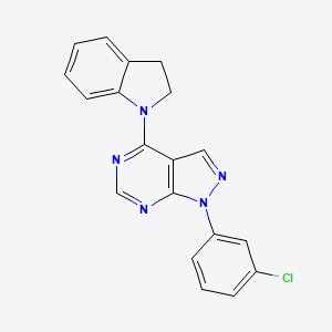 1-(3-chlorophenyl)-4-(2,3-dihydro-1H-indol-1-yl)-1H-pyrazolo[3,4-d]pyrimidine