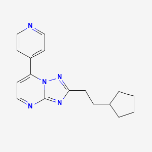 2-(2-Cyclopentylethyl)-7-(4-pyridyl)[1,2,4]triazolo[1,5-a]pyrimidine