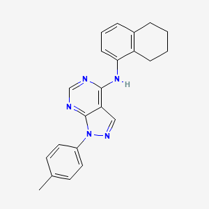 1-(4-methylphenyl)-N-(5,6,7,8-tetrahydronaphthalen-1-yl)-1H-pyrazolo[3,4-d]pyrimidin-4-amine