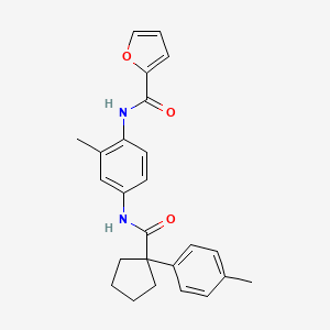 N-[2-methyl-4-({[1-(4-methylphenyl)cyclopentyl]carbonyl}amino)phenyl]-2-furamide