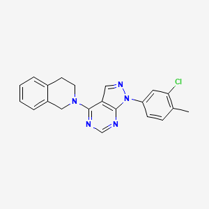 2-[1-(3-chloro-4-methylphenyl)-1H-pyrazolo[3,4-d]pyrimidin-4-yl]-1,2,3,4-tetrahydroisoquinoline