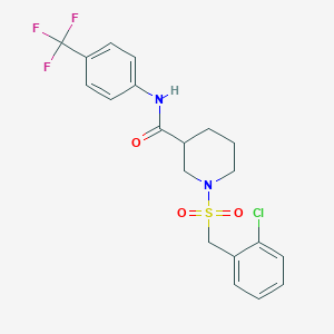 1-[(2-chlorobenzyl)sulfonyl]-N-[4-(trifluoromethyl)phenyl]piperidine-3-carboxamide