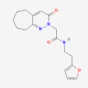 N-[2-(furan-2-yl)ethyl]-2-(3-oxo-3,5,6,7,8,9-hexahydro-2H-cyclohepta[c]pyridazin-2-yl)acetamide