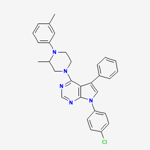 molecular formula C30H28ClN5 B14967988 7-(4-chlorophenyl)-4-[3-methyl-4-(3-methylphenyl)piperazin-1-yl]-5-phenyl-7H-pyrrolo[2,3-d]pyrimidine 