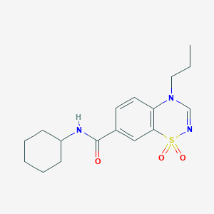 N-cyclohexyl-4-propyl-4H-1,2,4-benzothiadiazine-7-carboxamide 1,1-dioxide