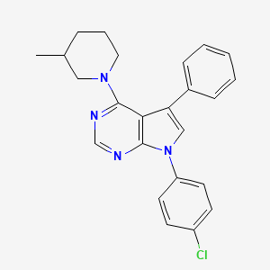 molecular formula C24H23ClN4 B14967996 7-(4-chlorophenyl)-4-(3-methylpiperidin-1-yl)-5-phenyl-7H-pyrrolo[2,3-d]pyrimidine 